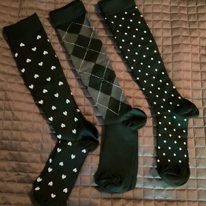 Compression Socks. 3 pair 15-20mmHg BNWOT
